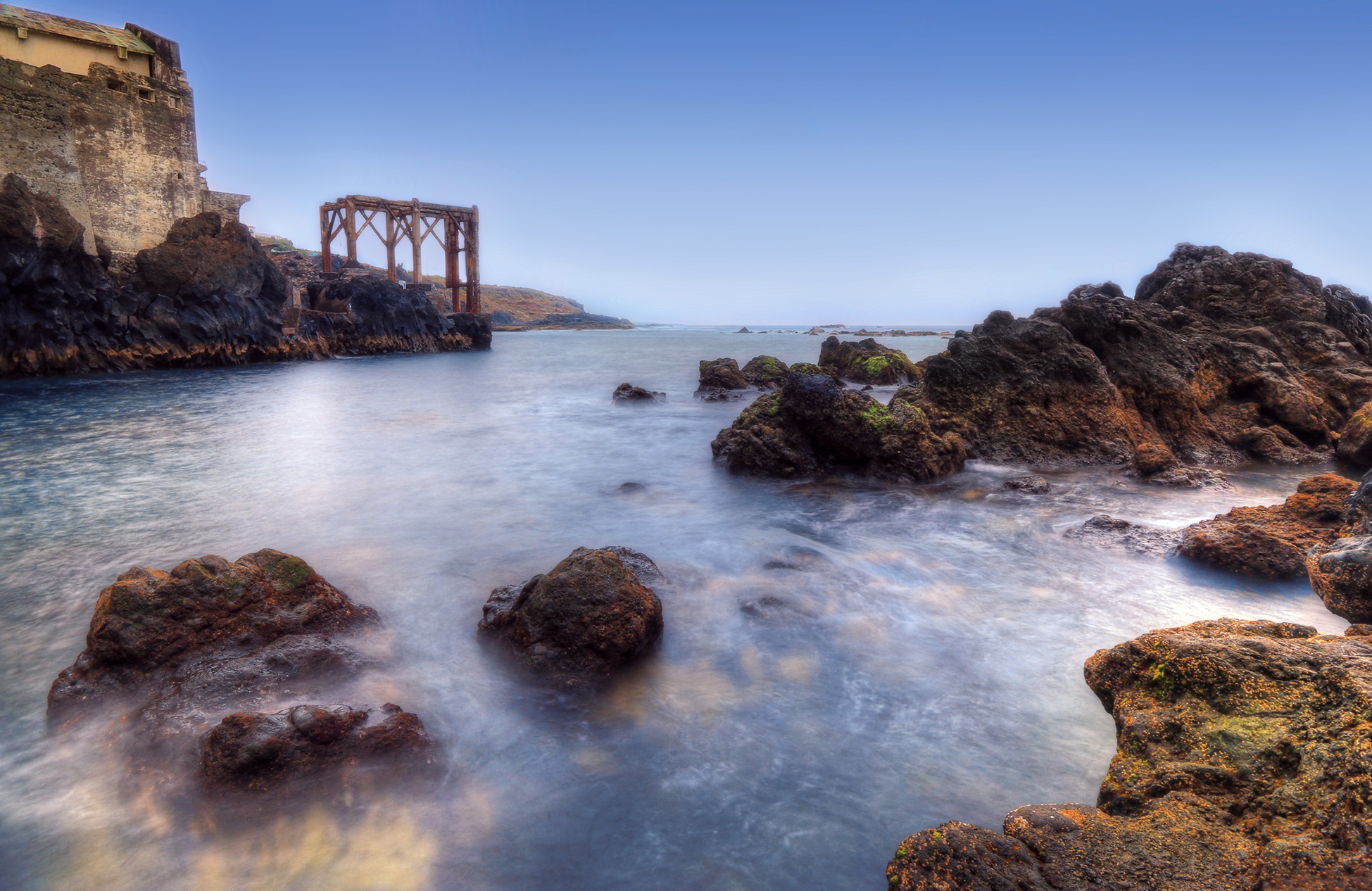 Widok na Garachico na Teneryfie, Hiszpania